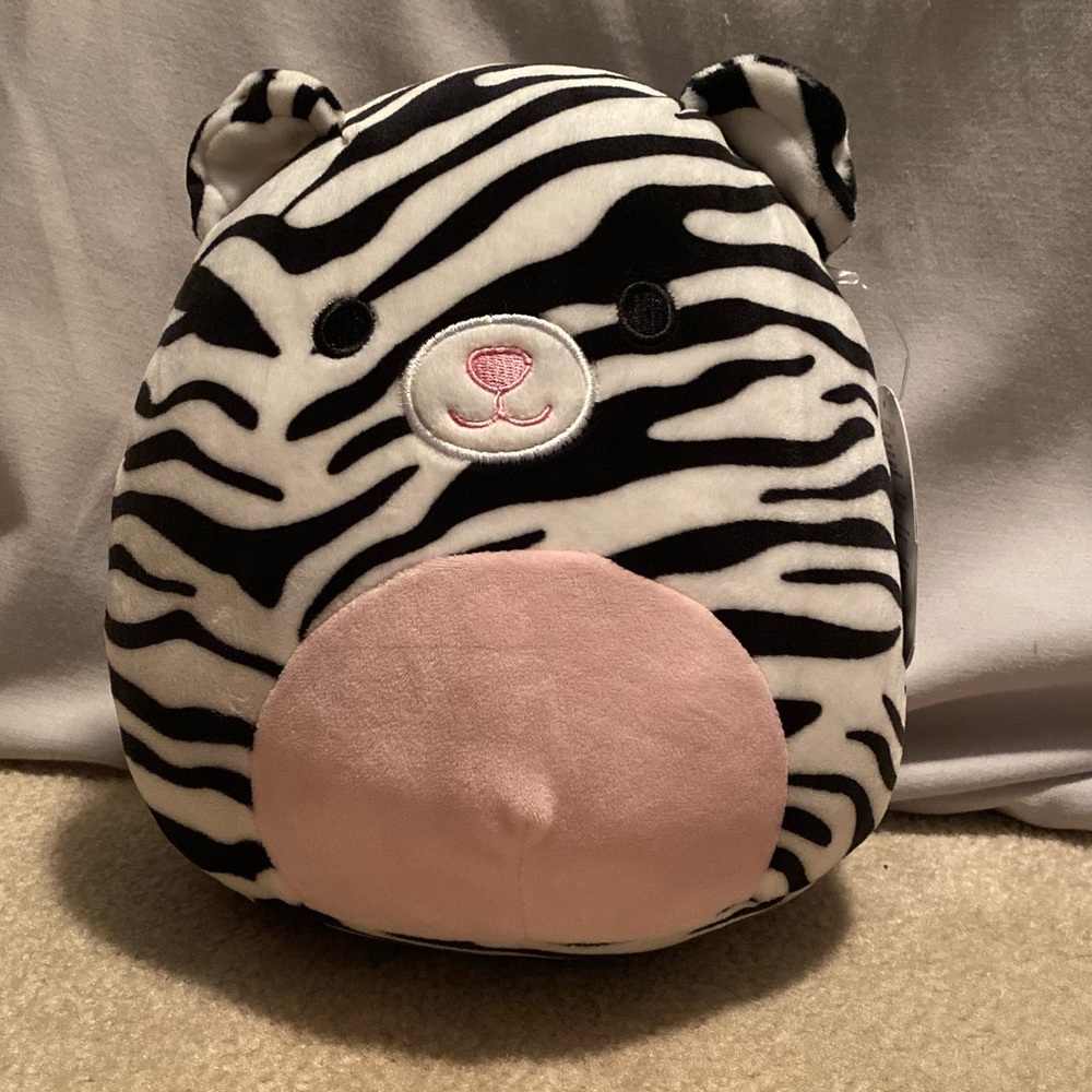 NWT 8” Squishmallow Zebra Cat